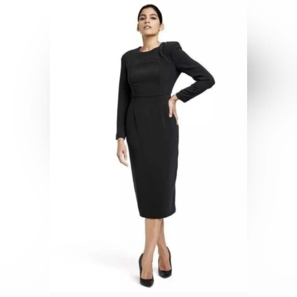 Sergio Hudson & Target Colab Black Long Sleeve Midi Dress Size 2x